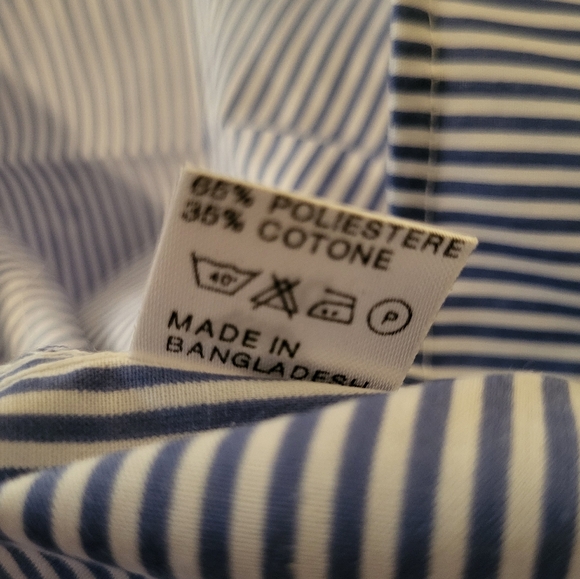 NWT Alberto Dalla Chiara Design Men's Stripe Button Up Dress Shirt Sz 40 (M) - Picture 6 of 6
